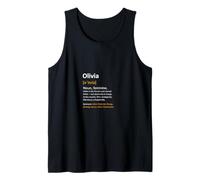 First Name Olivia Personalised Saying Woman Definition Name Tank Top