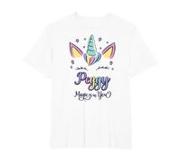 First Name Peggy Personalized I Love Peggy T-Shirt, Men's Big and Tall, White, 5X Tall
