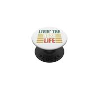 First Name Rose Retro Legend Quote Livin' The Life PopSockets Adhesive PopGrip