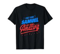 First Name Samuel Last Name Amazing Funny Samuel Saying Value Graphic T-Shirt, Men, Black, L