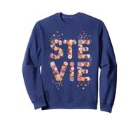 First Name STEVIE Personalized Girl I Love Mom Nametag Heart Sweatshirt
