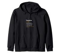 First Name Theodore Personalised Saying Man Definition Name Zip Hoodie