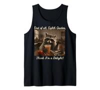 First of All Eighth Graders Funny Raccoon Teacher. Tank Top
