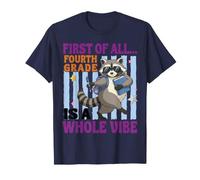 First of All Fourth Grade is A Whole Vibe Raccoon Student T-Shirt