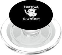 First Of All I'm a Delight Cute Chick With a Knife PopSockets PopGrip for MagSafe