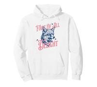 First Of All I'm A Delight Fox Sassy Ironic Vintage Sarcasm Pullover Hoodie