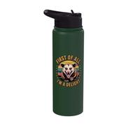 First of All I'm A Delight Funny Angry Opossum Possum Stainless Steel Insulated Water Bottle