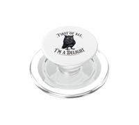 First Of All I'm A Delight Funny Grumpy Owl Humor PopSockets PopGrip for MagSafe