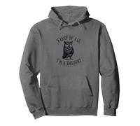 First Of All I'm A Delight Funny Grumpy Owl Humor Pullover Hoodie