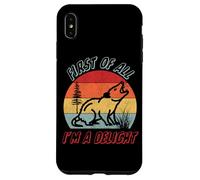 First Of All I'm A Delight Opossum Fun Fact Funny Retro Case for iPhone XS Max