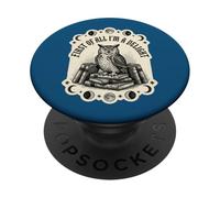 First Of All I'm A Delight Owl Literary Enthusiast PopSockets Adhesive PopGrip