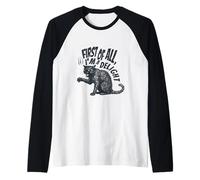 First of All I'm A Delight Sarcastic Feline Raglan Baseball Tee