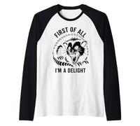 First of All I'm A Delight Screaming Feral Opossum Raglan Baseball Tee