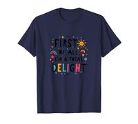 First of All, I'm a Total Delight - Cheerful Fun Quote T-Shirt, Men, Navy, 6XL