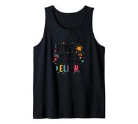 First of All, I'm a Total Delight - Cheerful Fun Quote Tank Top, Men, Black, XL