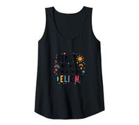 First of All, I'm a Total Delight - Cheerful Fun Quote Tank Top, Women, Black, L