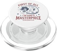 First Of All Im God Masterpiece Possum Opossum Ephesian 2:10 PopSockets PopGrip for MagSafe