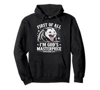 First Of All Im God Masterpiece Possum Opossum Ephesian 2:10 Pullover Hoodie