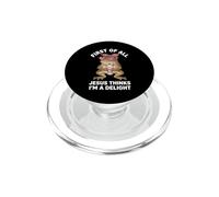 First of All Jesus Thinks I'm A Delight Frog PopSockets PopGrip for MagSafe