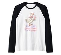 First of All Jesus Thinks I'm A Delight Goose Raglan Baseball Tee