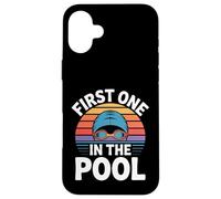 First One In The Pool Swimmer Fast Competitive - Case for iPhone 16 Plus