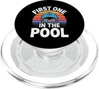 First One In The Pool Swimmer Fast Competitive - PopSockets PopGrip for MagSafe