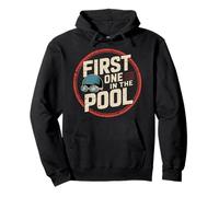 First One In The Pool Swimmer Fast Competitive |- Pullover Hoodie