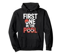 First One In The Pool Swimmer Fast Competitive |- Pullover Hoodie
