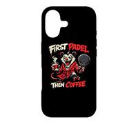 First Padel Then Coffee - Funny Padel Opossum Case for iPhone 17