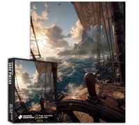 First-Person Perspective of Steering 1000 Piece Jigsaw Puzzles for Adults Tropical Island Art Puzzle Colorful DIY Puzzles for Home Decoration Gifts Family Puzzle Perfect for Game Nights 50×70cm