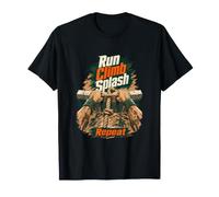First-Person Rope-Wall Action Mud Run, Run Climb Splash T-Shirt
