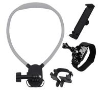 First-Person View Camera Mount for Insta360 Luna Ultra Neck Mount Remote Control Adapter with Neck Strap & Backpack Clips Accessories for Hands Free POV Vlogging