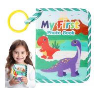 First Photo Album for Baby | Diaries with Mirror - Soft Family Photo Book Made of Fabric | For Children's Room Bed Time Travel Pram Home Holiday Parents Girls
