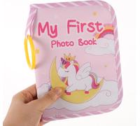 First Photo Book Album For Baby Girls Infant Rainbow Unicorns Design for Memories Family Newborns Toddlers Babies Showers Kids