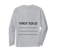 First Plane Solo Tail Flight School Student Flying Pilot Long Sleeve T-Shirt