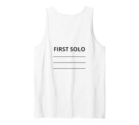 First Plane Solo Tail Flight School Student Flying Pilot Tank Top