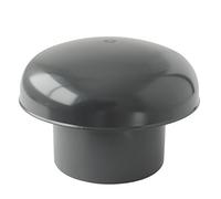 FIRST PLAST CDVM125A PVC Exalator Head Ventilation Hat, Black, ø 125 mm