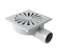 First Plast CHABS15G ABS Siphon Closure, Grey, 150 x 150 mm
