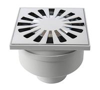 FIRST PLAST CHABSV1050M ABS Siphoned Manhole, Chrome-Plated, 100x100 mm