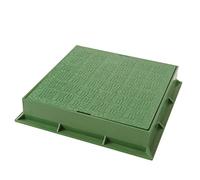 First Plast TCDP20V Frame with Folding lid Made of PVC, Green, 200x200 mm