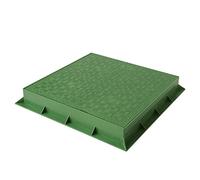 First Plast TCDP30V Frame with Folding lid Made of PVC, Green, 300 x 300 mm