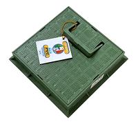 First Plast TCDPM20V Frame with Cover with Pedestrian Handle, PVC, Green, 200 x 200 mm