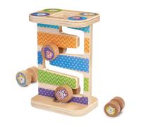 First Play Wooden Safari Zig-Zag Tower With 4 Rolling Pieces - Melissa & Doug