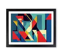 First Rate Abstract Art Framed Wall Art Print A2 Black