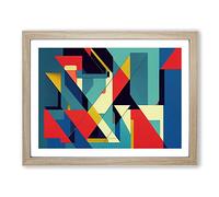 First Rate Abstract Art Framed Wall Art Print A2 Oak