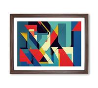 First Rate Abstract Art Framed Wall Art Print A2 Walnut
