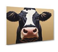 First Rate Cow Canvas Print | Gallery Wrapped 30mm Frame Wall Art | 30x20 inches | Ready to Hang | Contemporary Animals Picture | Living Room Bedroom Lounge Office