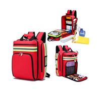 First Responder Bag Empty Emergency Responder Trauma Bag First Aid Kit Bag Large Medical Backpack for Travel Camping Cycling Outdoor Survival First Aid(Red)