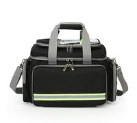 First Responder Bag Empty,Professional First Aid Bag,with Reflective Strip Emergency Medical Bag,Medical Supplies Organiser,for Home and Work,EMT,EMS,Paramedics(Black)