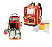 First Responder Empty Trauma First Aid Backpack, EMT Emergency Supplies Bag for Car, Home, Camping and Hiking, Perfect for Paramedics, Bag Only